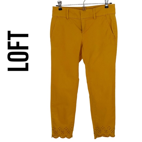 LOFT Mustard Capris - Picture 1 of 7